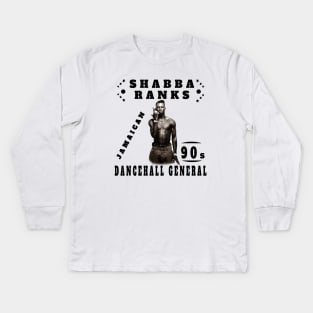 Shabba Ranks Jamaican 90s Dancehall General Jah Rastafari vintage Graphic Tee Hip Hop Poster vintage design, Singer TShirt Sweatshirt T-shirt Kids Long Sleeve T-Shirt